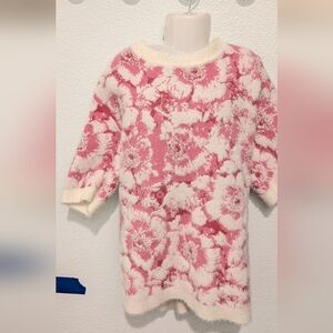 Rachel Zoe Pink and Cream Sweater